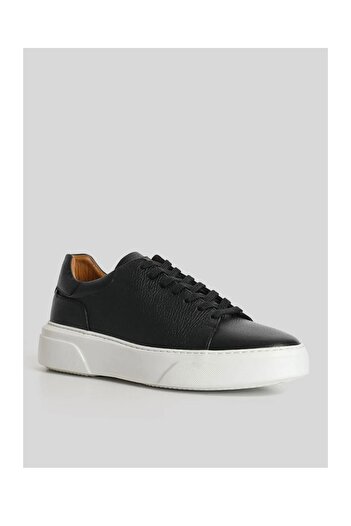 Lufian Lufi̇an Tommy Men's Leather Sneaker Black Shoes