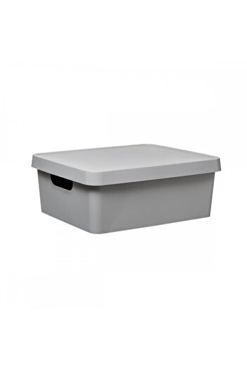 5 five simply smart Box with lid Boty, plastic, 11 liters, L. 28.2 x D. 37.2 x H. 13.7 cm