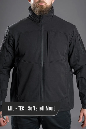 Mil-Tec Softshell Tactical Coat |   Black