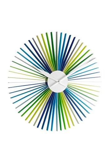 TFA XXL analog wall clock, colorful, created by designer, DAISY model, multicolor, 60.3023.30