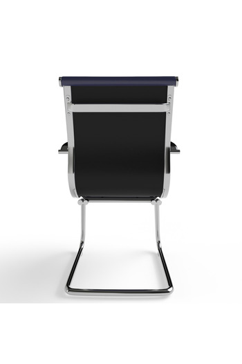 Mahmayi Modern UL UT-C031V Visitor Chair Ergonomic PU Chair with Fixed Armrest - Blue