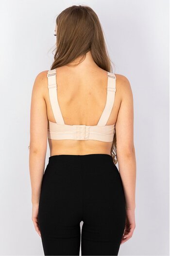 Reebok Women Sportswear Fit Padded Sports Bra, Tan