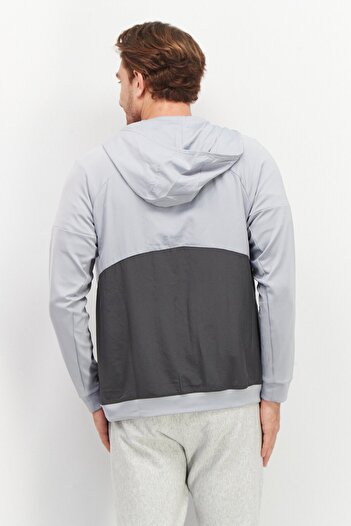 adidas Men Sport Fit Long Sleeve Training Jacket, Light Grey