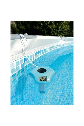 TFA Floating digital swimming pool thermometer, with mini solar panel and battery, 30.2033.20