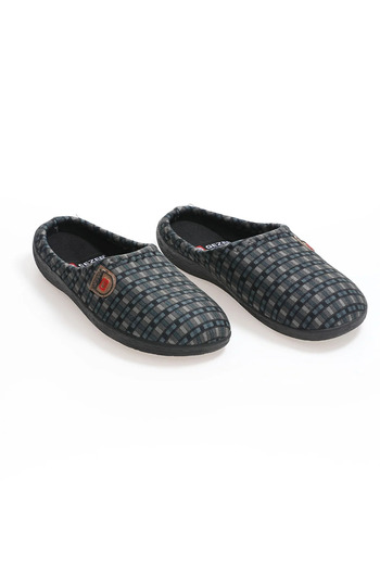 GEZER Men's slippers, blue, size 42, heel model, 26.5 centimeters
