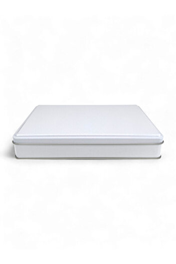 KONTENSAN 170X260X47 mm Metal Covered Unprinted Metal Box, Matte White, 42 Units