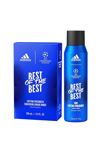 adidas EDT Best Of The Best Champion League For Men 100 ml + Deo Body Spray 150 ml