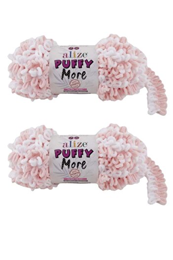 Alize 2 spools of Puffy More wool yarn made in Türkiye, color number 6272