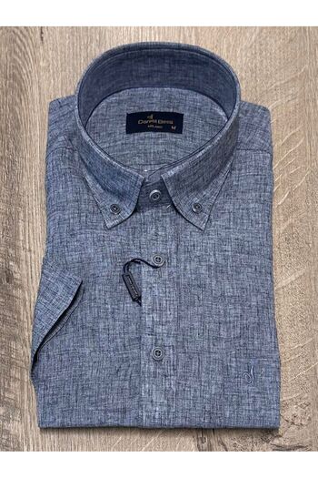 Daniel Bessi Classic Cut 100% Cotton Short Sleeve Men's Shirt with Pockets
