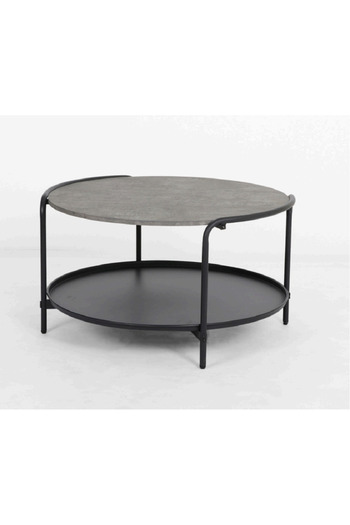 rexa New Design Wood Round Metal Coffee Table