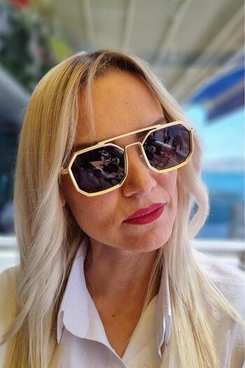 Mood Agenda Unisex Simon Geometric Vintage Punk Model Sunglasses