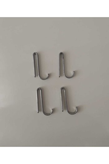 YÜCEKAYA TİCARET 4 Pieces Chrome Metal Hook Hanger Retriever Hook Towel Washcloth Hanging Apparatus Silver