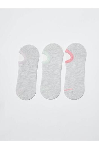 LC Waikiki Plain Cotton Women's Booties Socks 3-Piece