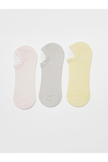 LC Waikiki Women's Plain Booties Socks 3-Piece (S1)