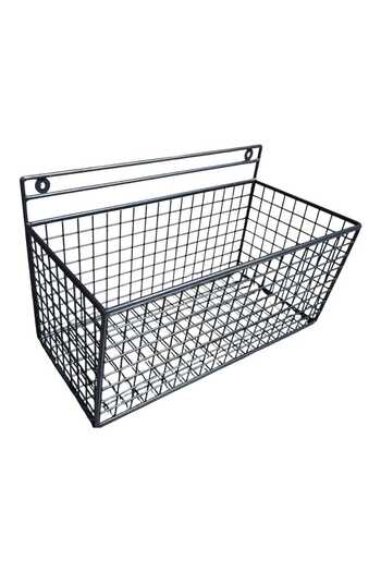 GO DEKOR Metal Single Eyed Wire Wall Crisper and Fruit Basket (Rack)