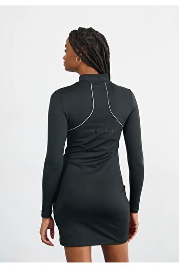 Nike Sportswear Gel Fitted Long Sleeve Siyah Kadın Elbise