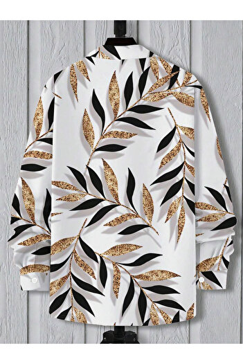 Take Two By Styli Graphic Print Long Sleeve Button Up Shirt