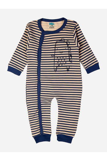 Babies Basic By Styli Striped Sleepsuit with Snap Button