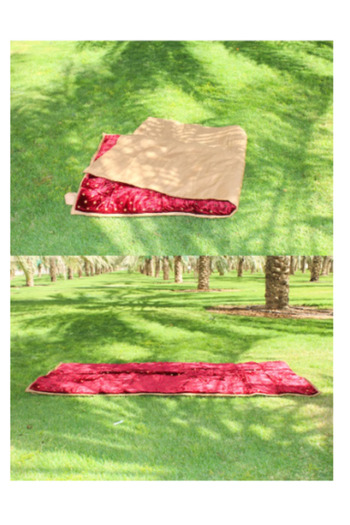 ROYAL ROSE Traditional Arabic Picnic Rug, Foldable Camping Mat with Carrying Strap