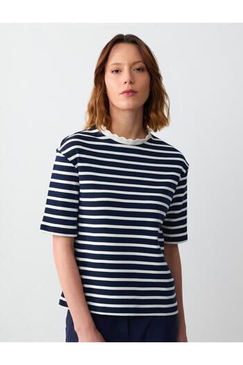 Jimmy Key Regular Fit Dark Blue T-Shirt