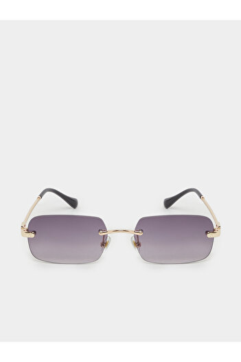 Styli Rimless Polarized Rectangle Sunglasses