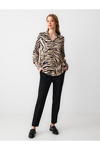 Jimmy Key Straight Cut High Waist Regular Leg Woven Pants