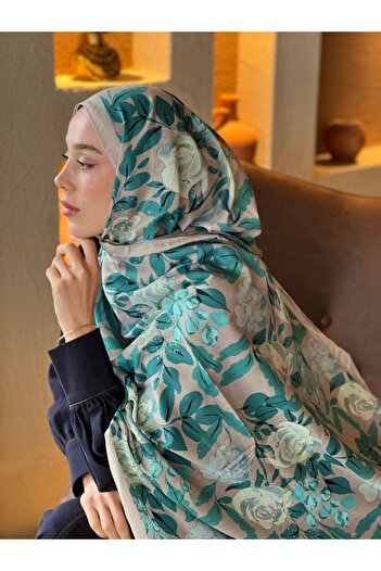 Modakaşmir Verd Pattern Lina Shawl