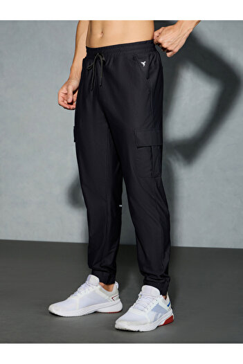 Technosport By Styli Solid 4-Way Stretch Cargo Track Pants