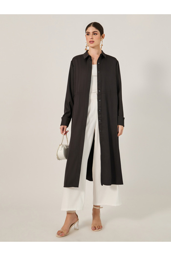 Styli Regular Fit Midi Kimono with Tie-Up Detail