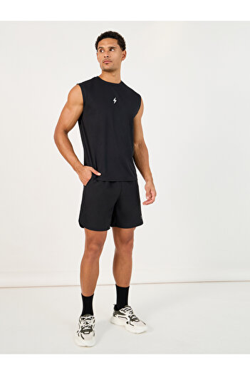 Styli Relaxed Fit Workout Active Tank with Minimal Print