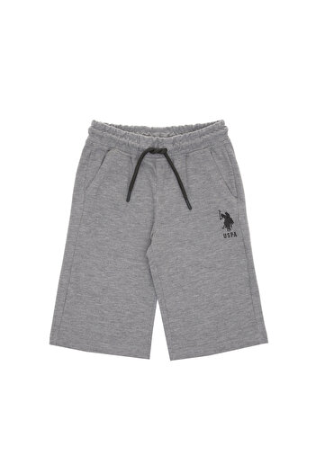 U.S. Polo Assn. Boy's Gray Melange Knitted Shorts 50298078-Vr086