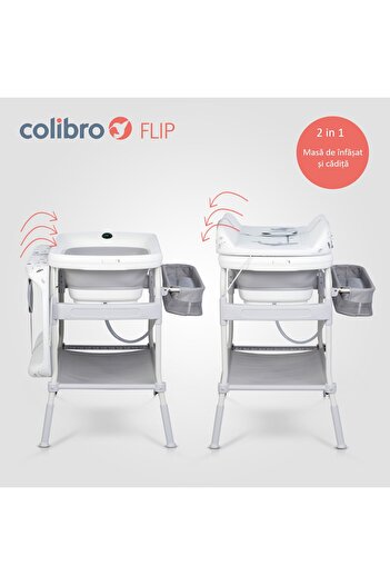 Colibro 2in1 bathroom set with changing table and bathtub Colibro Flip