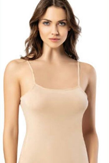 Moldina 2 Pack Women's Padded Undershirt Cotton (2 Pieces Beige)