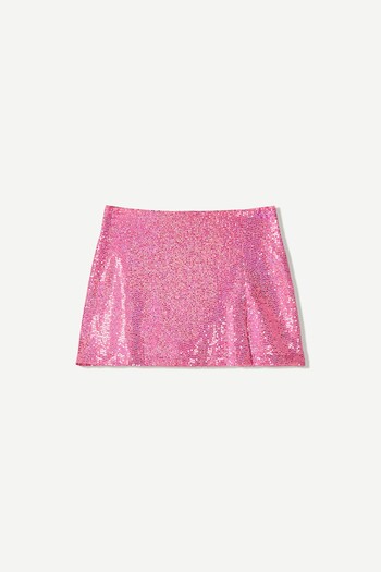 Bershka Sequinned mini skirt