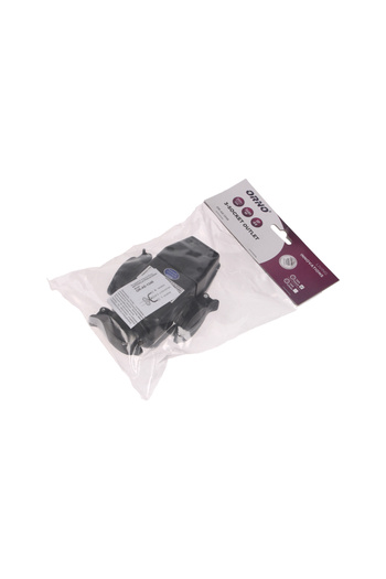 Orno Εξωτερική πρίζα OR-AE-1346 (GS), τριπλή, IP44, 16A, Schuko, καπάκια, μαύρη