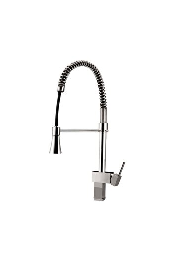 Homelux Hertz LED Kitchen Faucet, Brass Body, Steel Spout, Chrome Finish