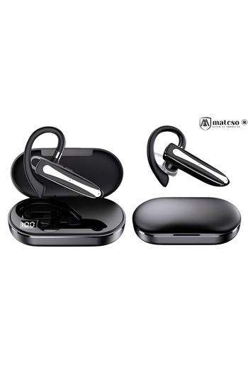 matcso by CSM 4U PRODUCTS® Căști Bluetooth 5.3, matcso de la CSM 4U PRODUCTS®, handsfree cu o singură ureche, iOS/Android, LED, Negru
