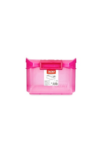 Tatay Storage Box, 4.5 L, Polypropylene, Pink, One Size