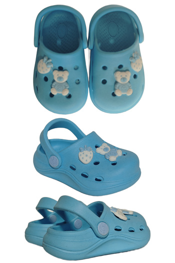 Famele's Anatomical Teddy Bear Figure Blue Eva Beach Sea Daily Children's Slippers