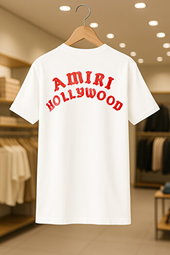 SELF CONTROL Μπλουζάκι Hollywood Printed Oversize Unisex 100% βαμβακερό αναπνεύσιμο παχύ ύφασμα