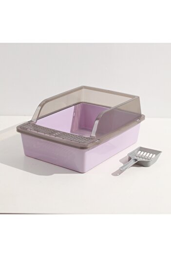 TaoTaoPets Open cat Litter Box, Easy to Clean Semi-Closed Litter Box, Small Cat Use