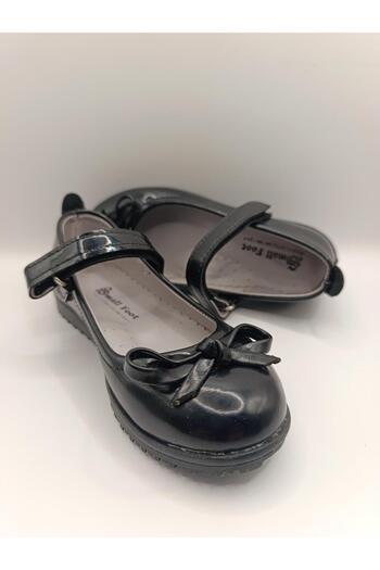Bukond Girl's Patent Leather Non-Slip Sole Moustache Ballerinas