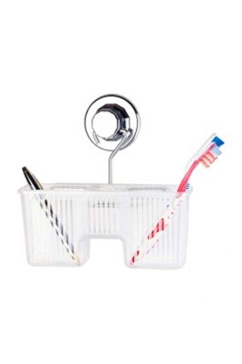 Homelux Multifunctional Metal Support with 2 Compartments, Silver