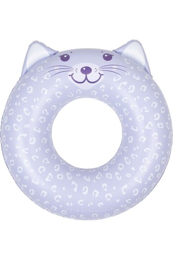 Swim Essentials Leopard Lilac Swimming Ring 55cm