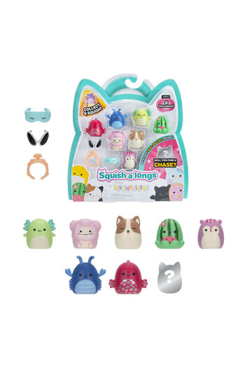 Squishmallows Squish-A-Longs 8 Figures + Rings Set Series 2 Al0065