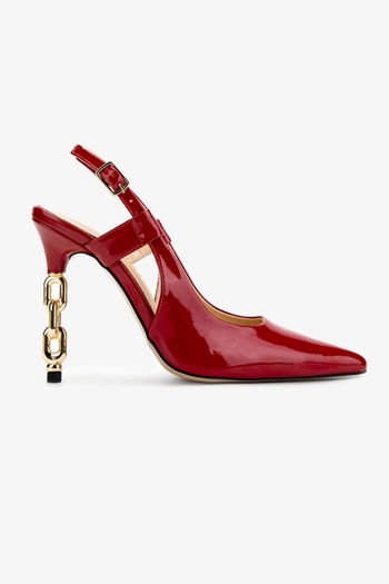 Valmenti Women's Red Patent Leather Heeled Shoes