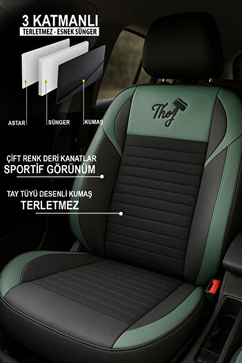 GM-DESIGN Thor Arm Feather Universal Auto Seat Cover - 5 Seats Full Set