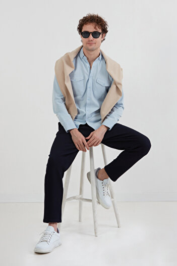 Fulla Moda Basic Double Pocket Shirt