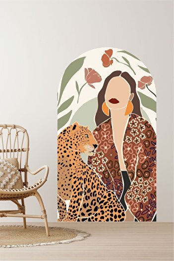 Piksel Grafik Leo Art Woman Wall Sticker - Bohemian Collection