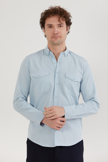 Fulla Moda Basic Double Pocket Shirt